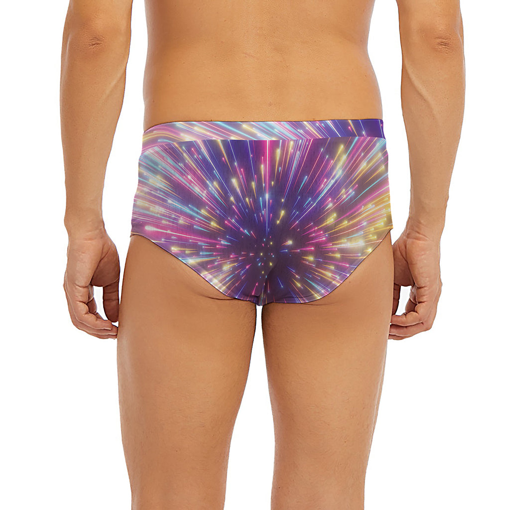 Colorful Hyperspace Print Men's Briefs