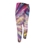 Colorful Hyperspace Print Men's Compression Pants