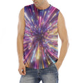 Colorful Hyperspace Print Men's Fitness Tank Top