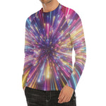 Colorful Hyperspace Print Men's Long Sleeve Rash Guard