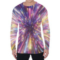 Colorful Hyperspace Print Men's Long Sleeve T-Shirt