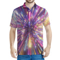 Colorful Hyperspace Print Men's Polo Shirt