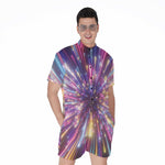 Colorful Hyperspace Print Men's Rompers