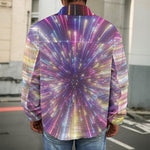 Colorful Hyperspace Print Men's Shirt Jacket