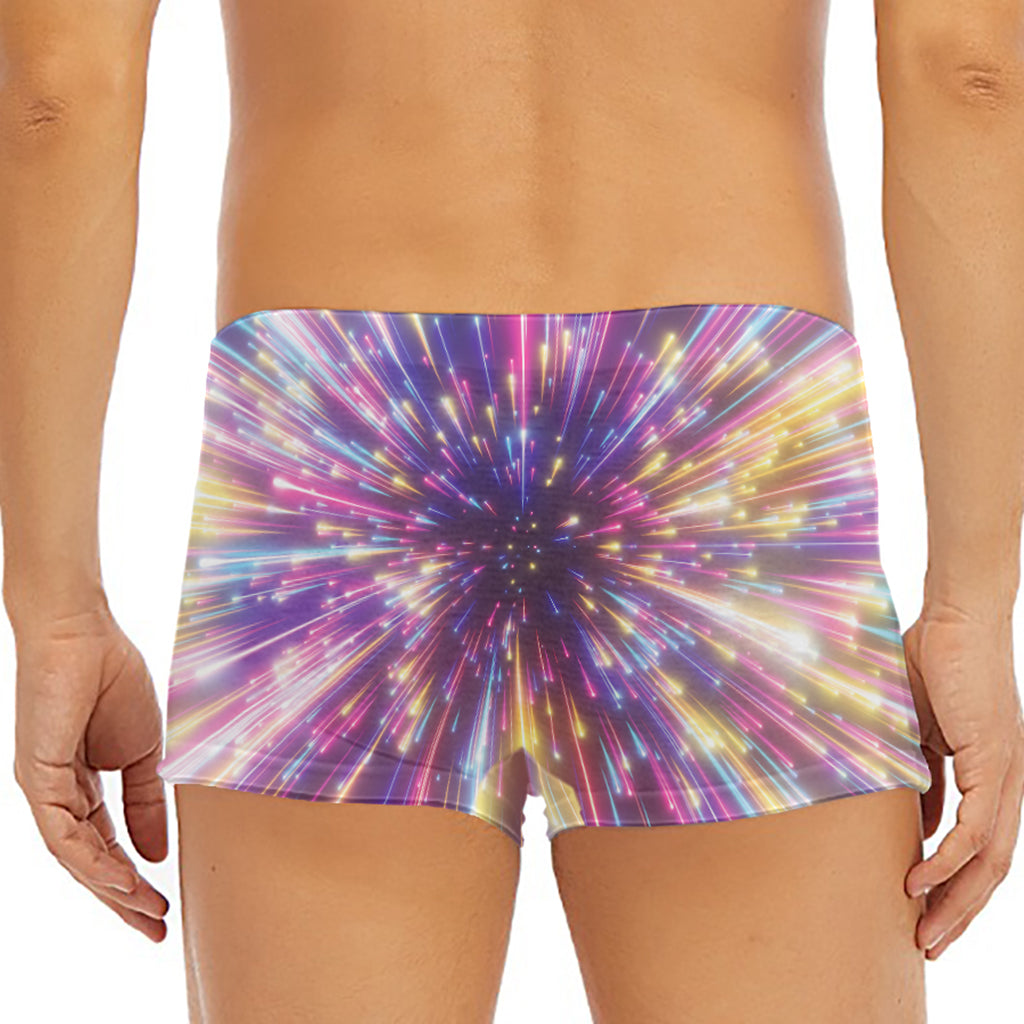 Colorful Hyperspace Print Men's Short Boxer Briefs