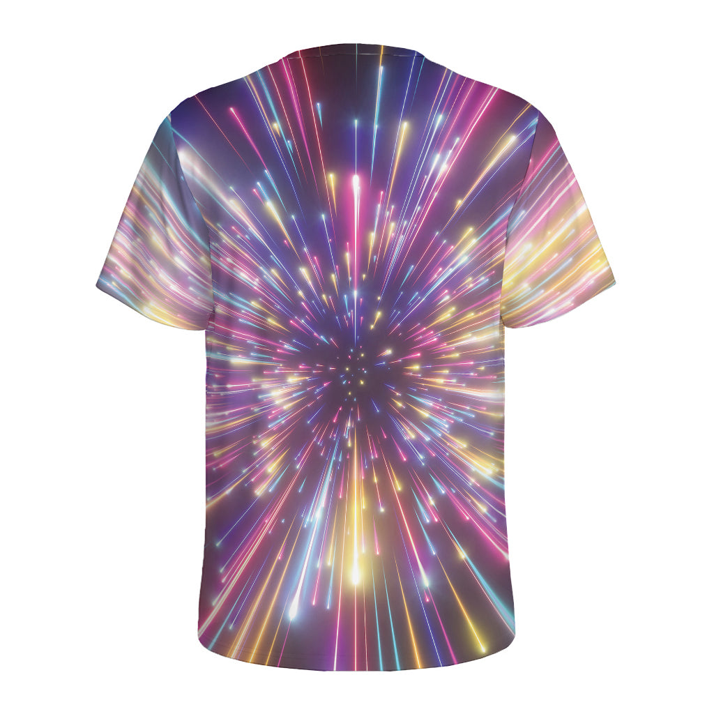 Colorful Hyperspace Print Men's Sports T-Shirt