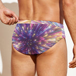 Colorful Hyperspace Print Men's Swim Briefs