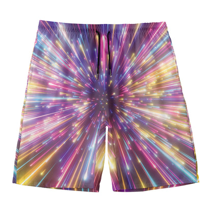 Colorful Hyperspace Print Men's Swim Trunks