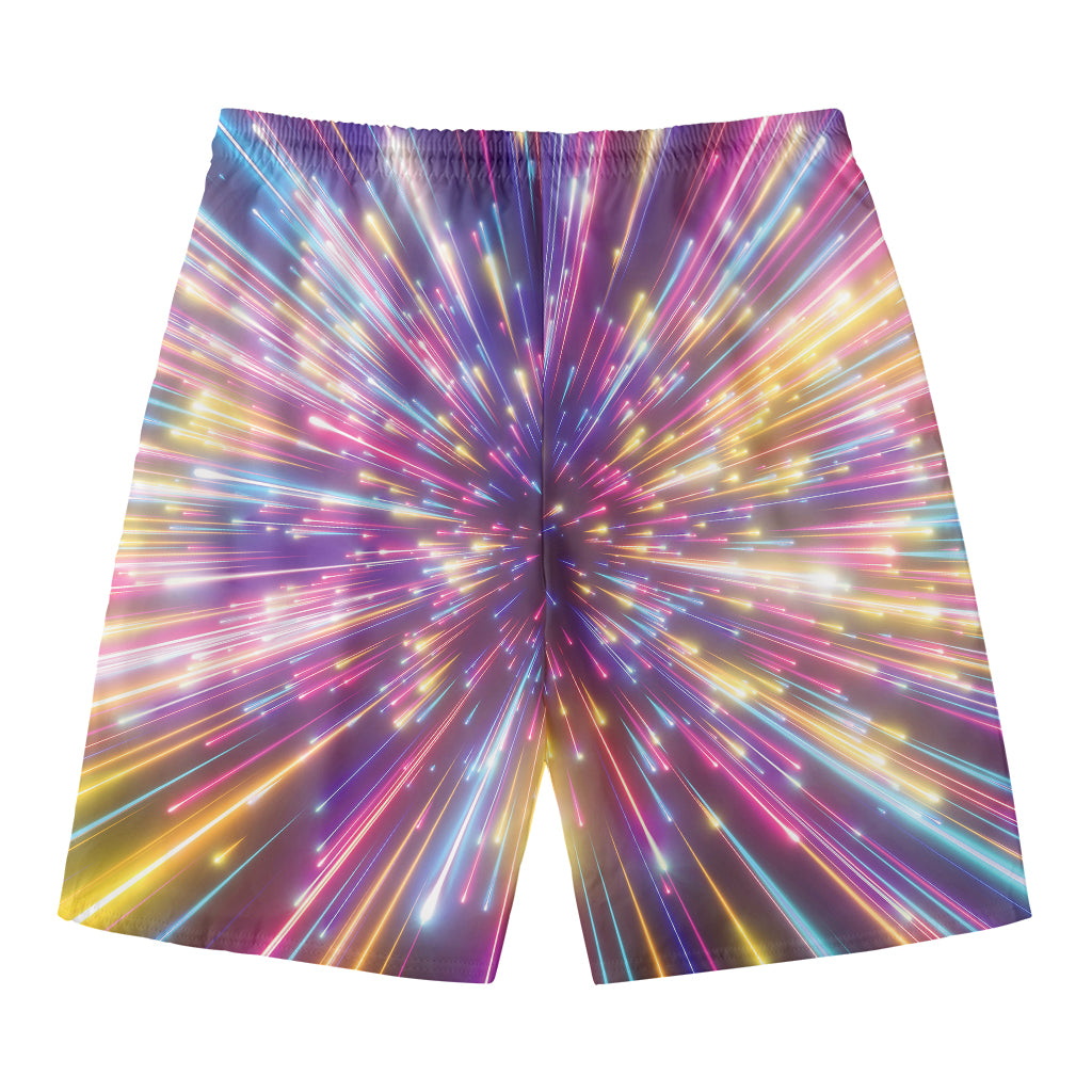 Colorful Hyperspace Print Men's Swim Trunks
