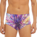 Colorful Hyperspace Print Men's Triangle Swim Briefs