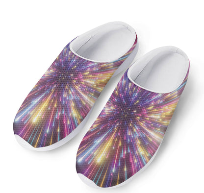 Colorful Hyperspace Print Mesh Casual Shoes