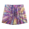 Colorful Hyperspace Print Mesh Shorts