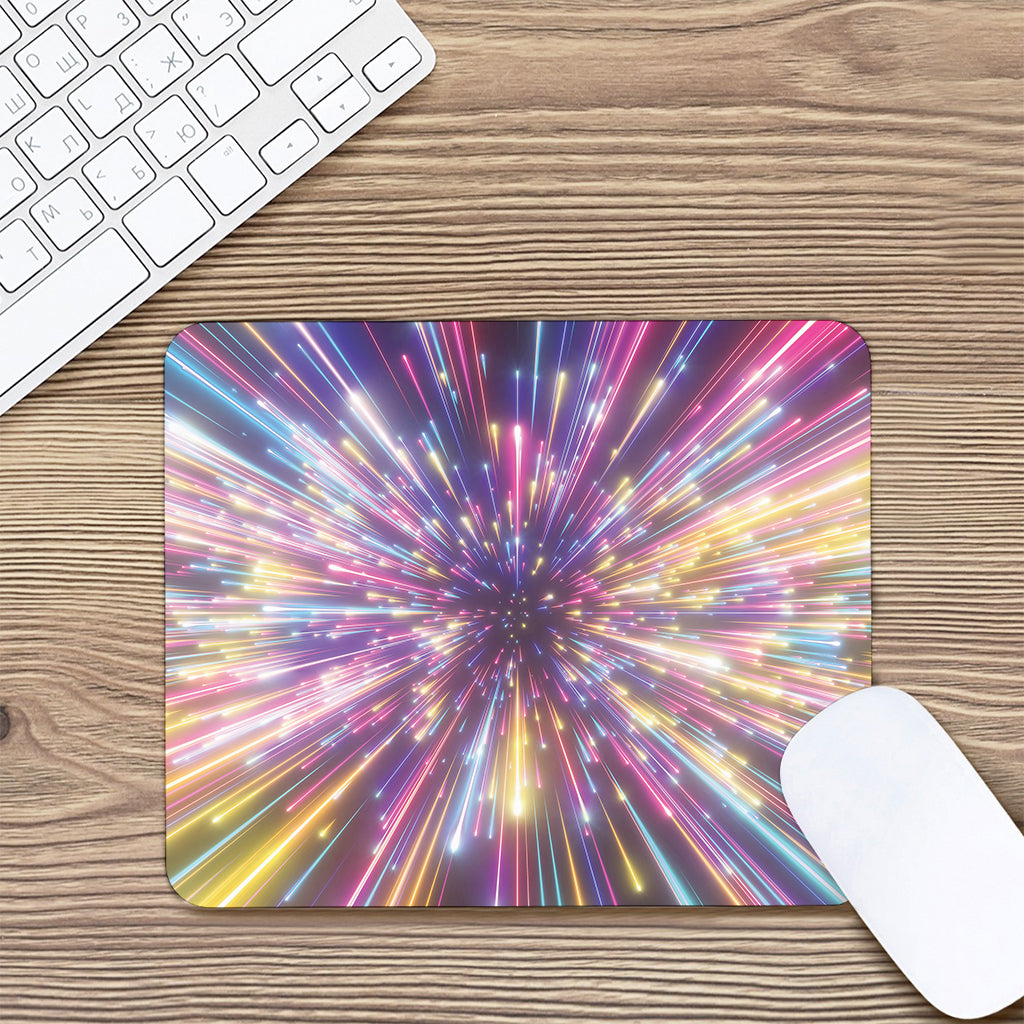 Colorful Hyperspace Print Mouse Pad