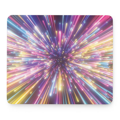 Colorful Hyperspace Print Mouse Pad
