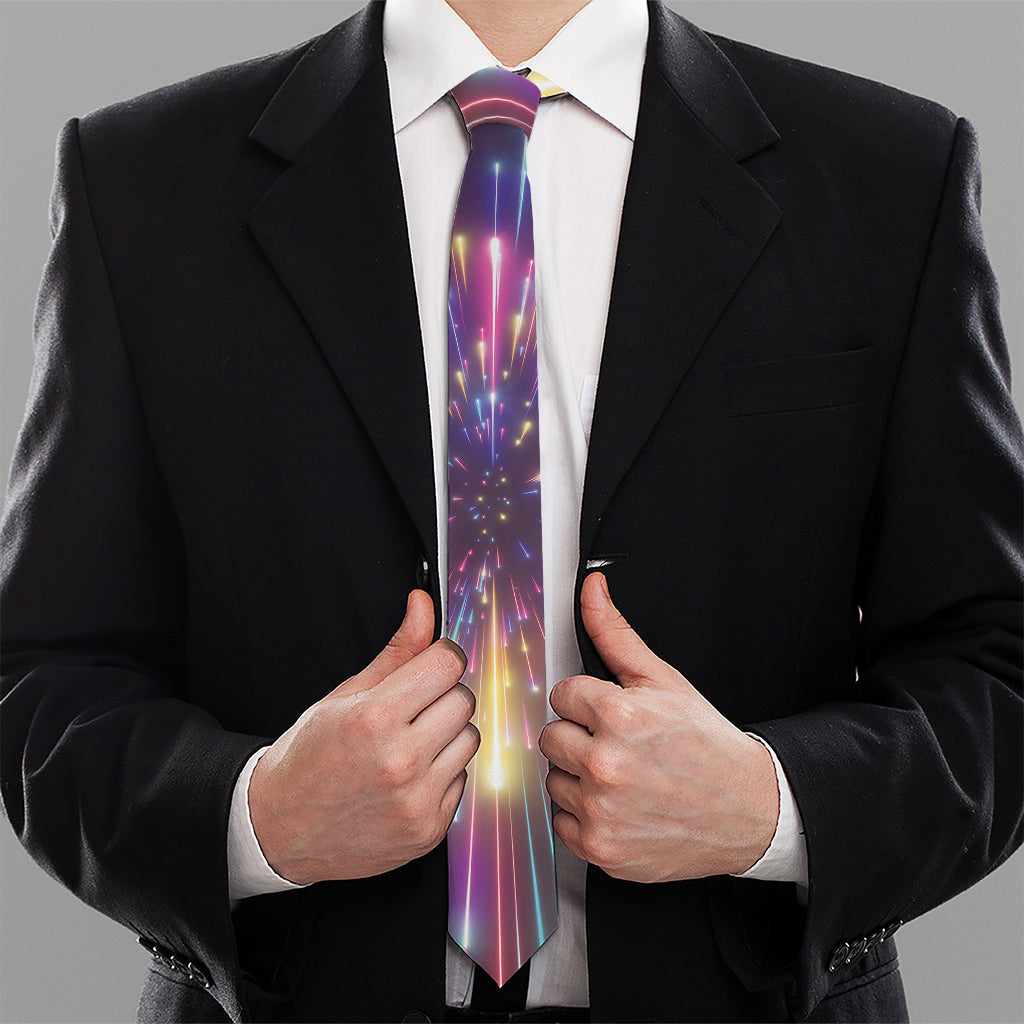 Colorful Hyperspace Print Necktie