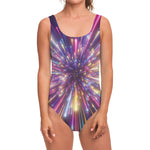 Colorful Hyperspace Print One Piece Swimsuit