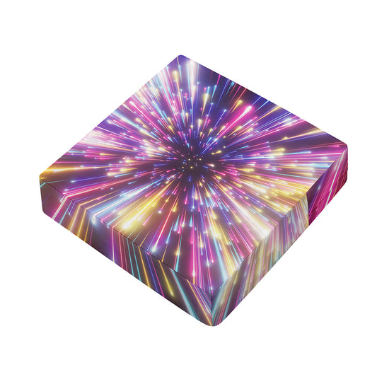Colorful Hyperspace Print Outdoor Seat Cushion Cover