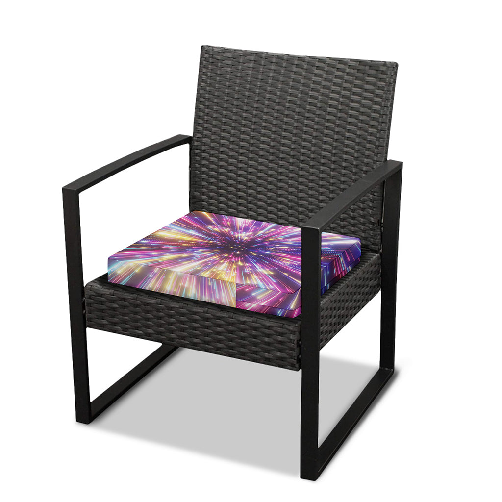 Colorful Hyperspace Print Outdoor Seat Cushion Cover