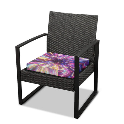 Colorful Hyperspace Print Outdoor Seat Cushion Cover