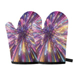 Colorful Hyperspace Print Oven Mitts