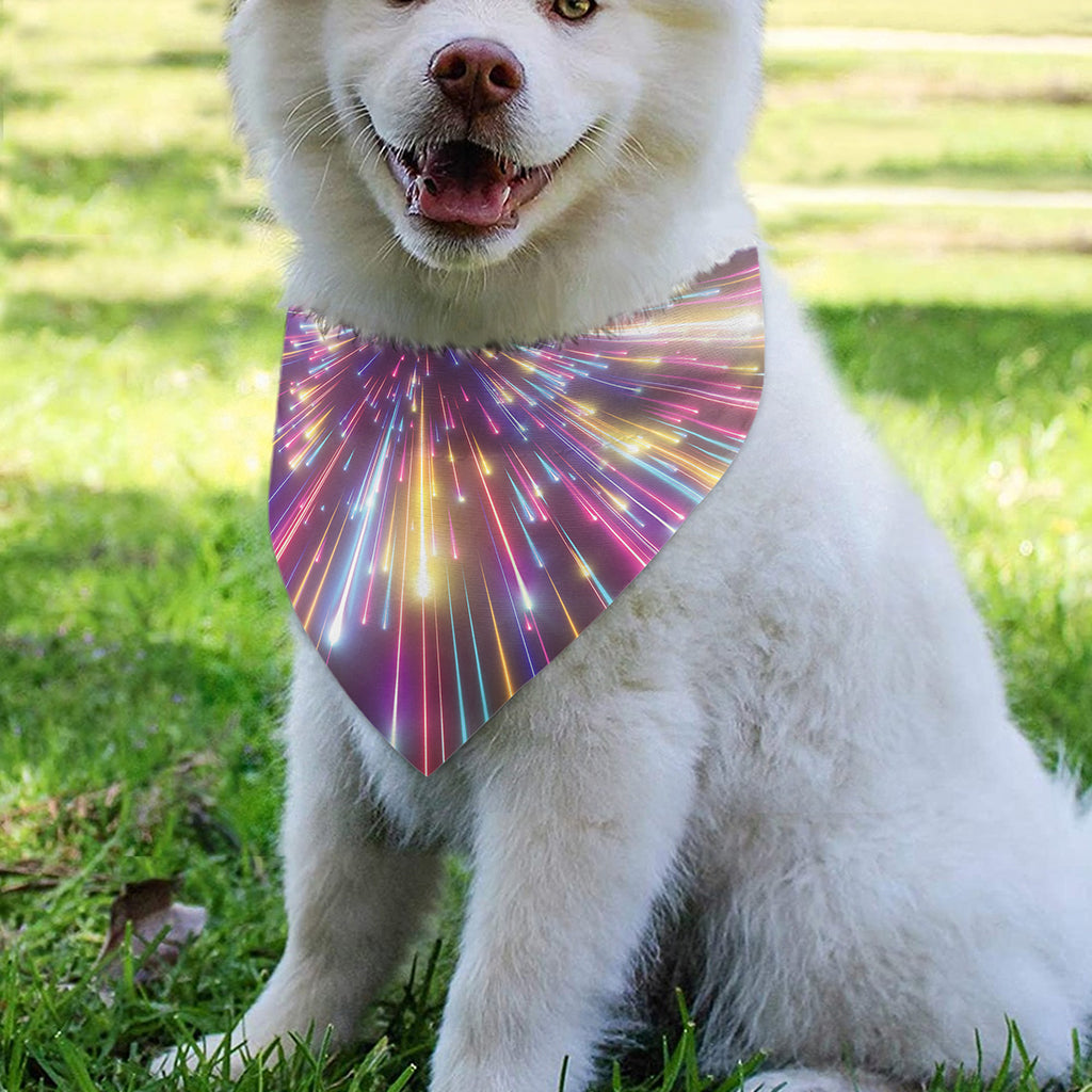 Colorful Hyperspace Print Over The Collar Dog Bandana