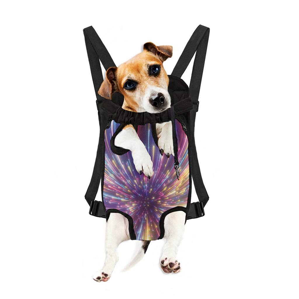 Colorful Hyperspace Print Pet Carrier Backpack