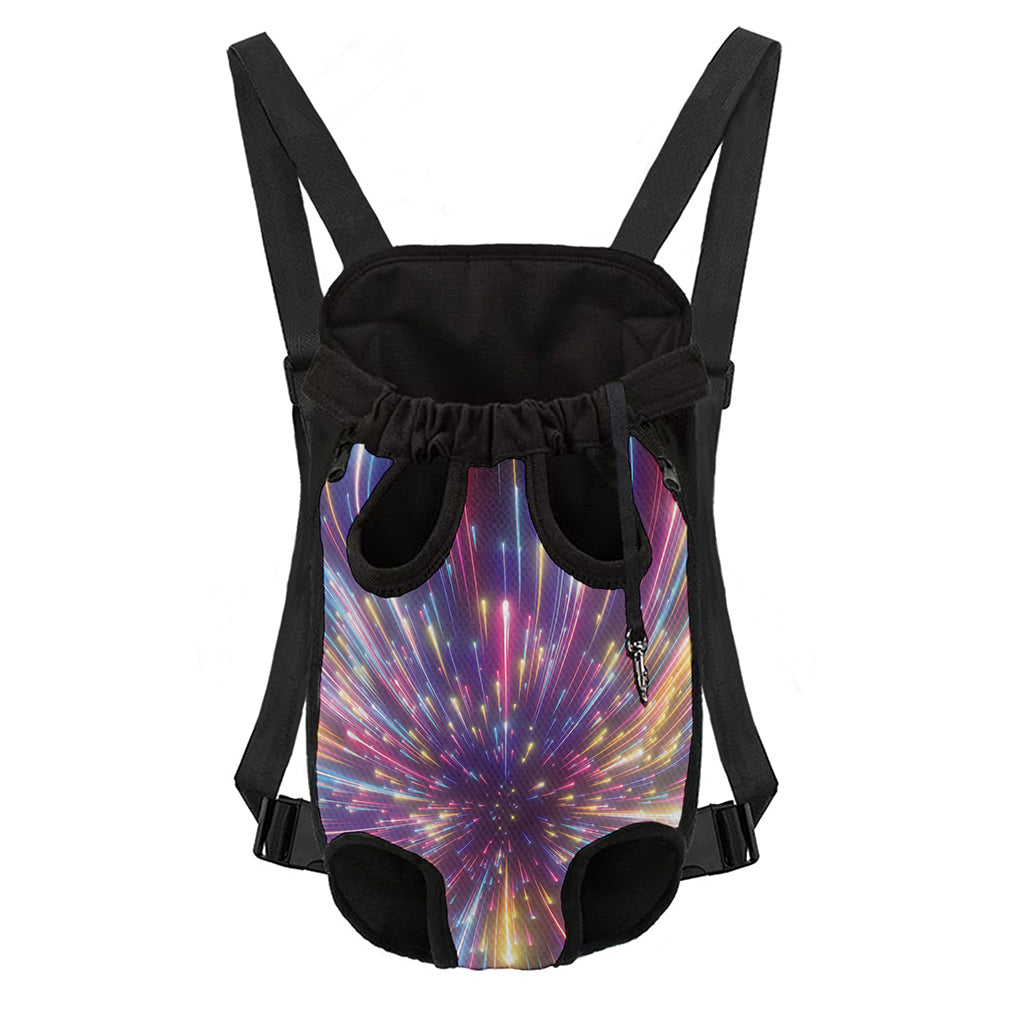 Colorful Hyperspace Print Pet Carrier Backpack