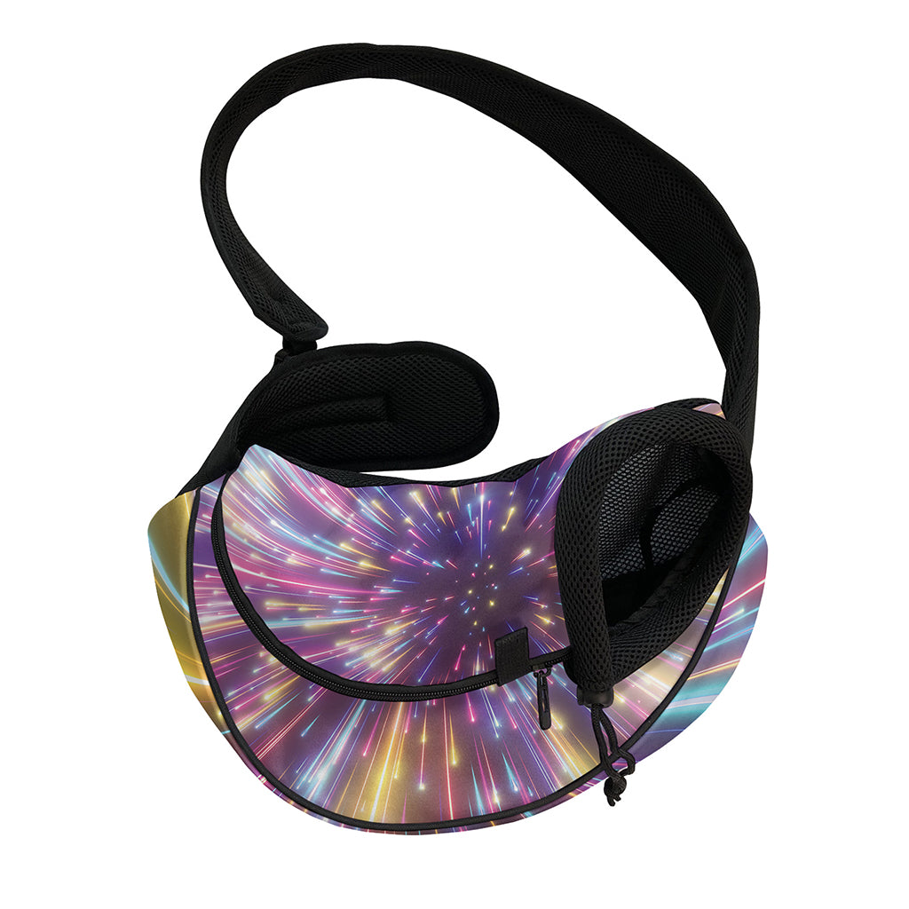 Colorful Hyperspace Print Pet Sling Carrier