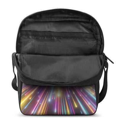 Colorful Hyperspace Print Rectangular Crossbody Bag