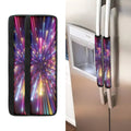 Colorful Hyperspace Print Refrigerator Handle Covers
