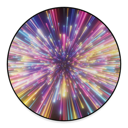 Colorful Hyperspace Print Round Floor Mat