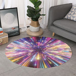 Colorful Hyperspace Print Round Rug