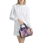 Colorful Hyperspace Print Shoulder Handbag