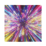 Colorful Hyperspace Print Silk Bandana