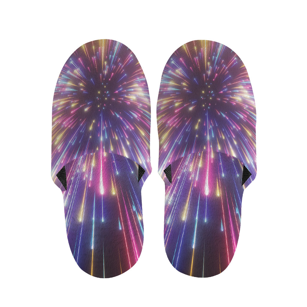 Colorful Hyperspace Print Slippers