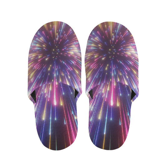 Colorful Hyperspace Print Slippers