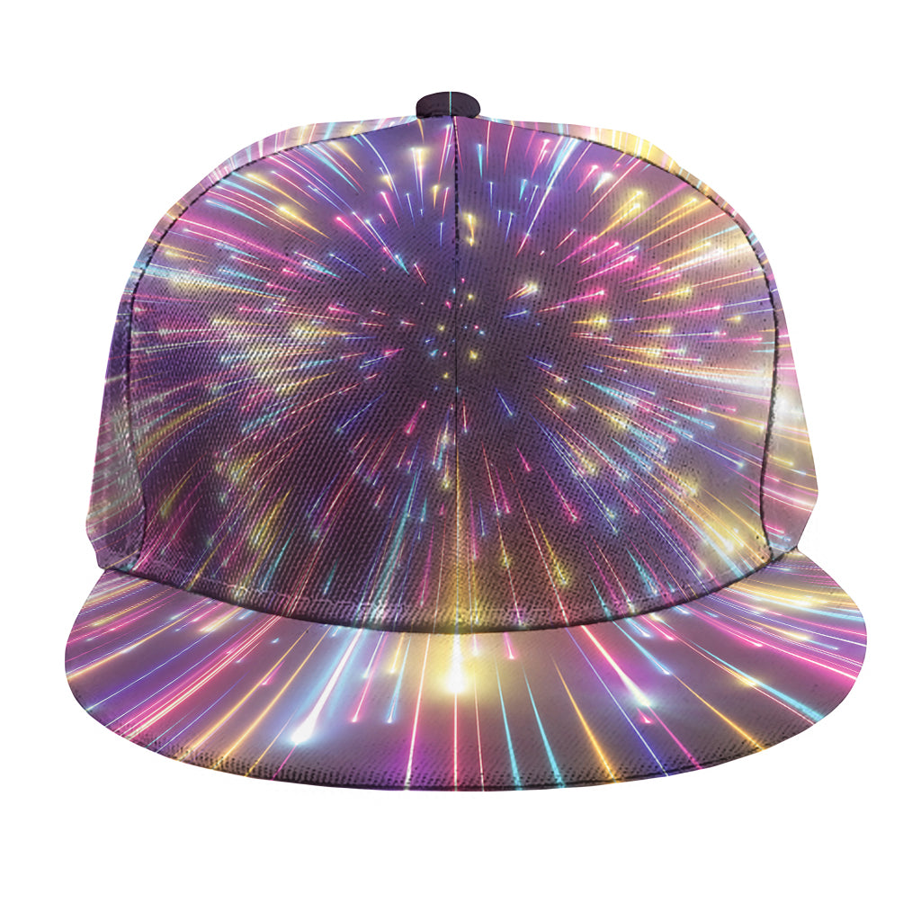 Colorful Hyperspace Print Snapback Cap