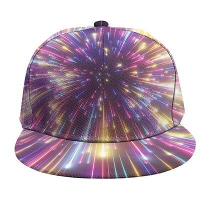 Colorful Hyperspace Print Snapback Cap