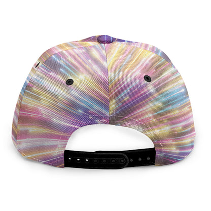 Colorful Hyperspace Print Snapback Cap
