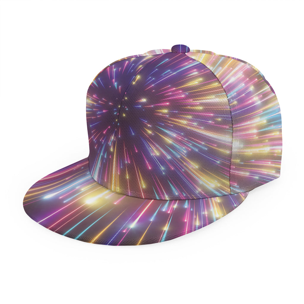 Colorful Hyperspace Print Snapback Cap