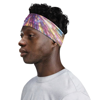 Colorful Hyperspace Print Sports Headband