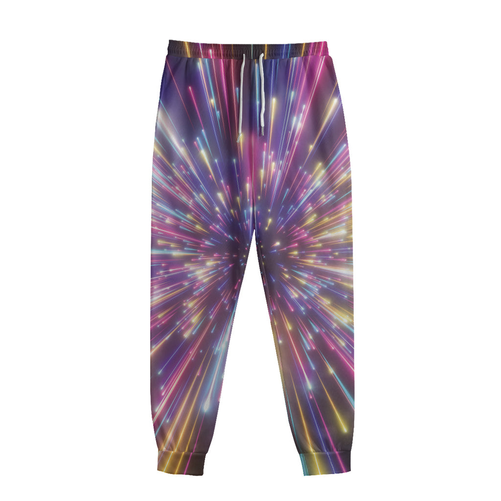Colorful Hyperspace Print Sweatpants