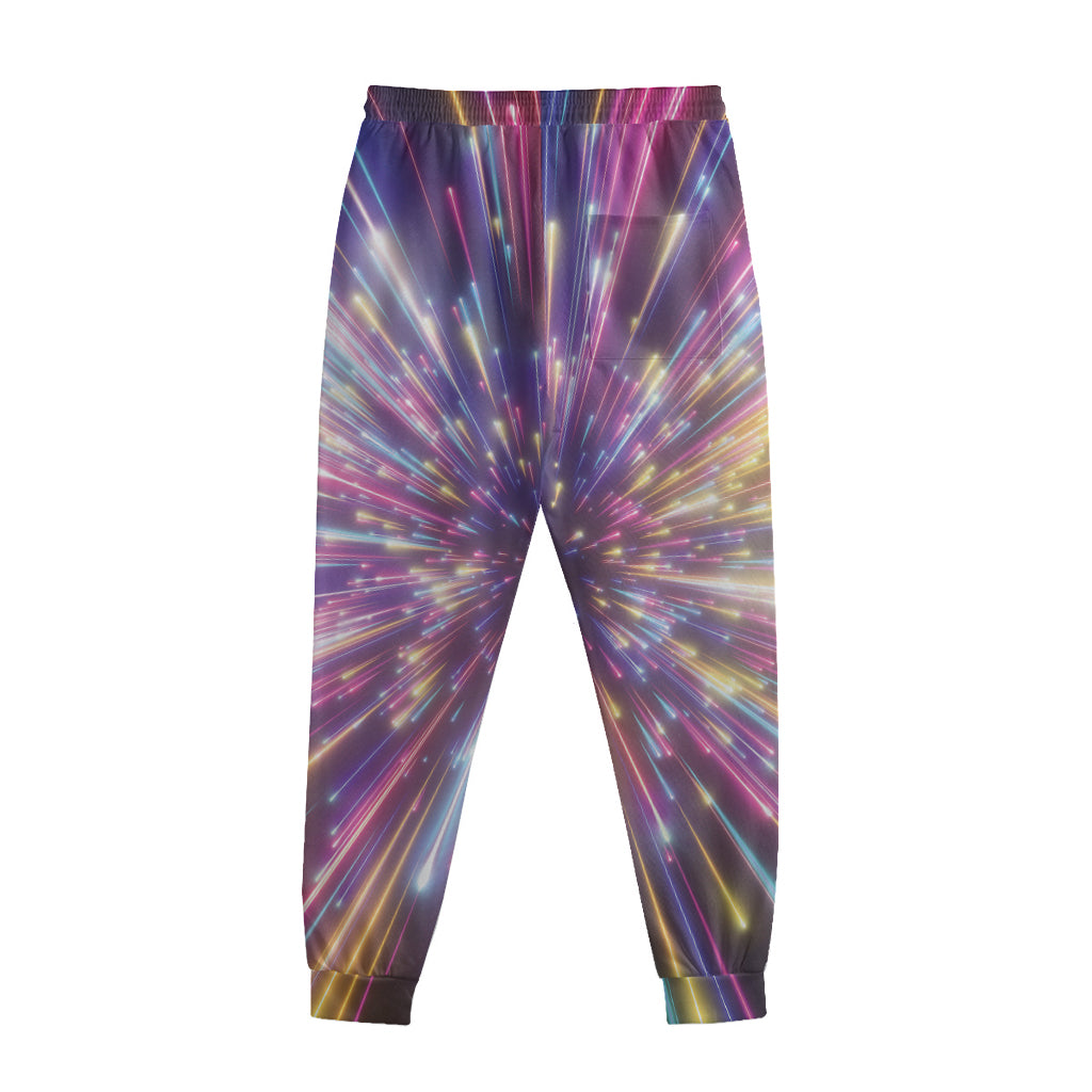 Colorful Hyperspace Print Sweatpants
