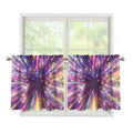 Colorful Hyperspace Print Tier Curtains