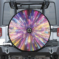 Colorful Hyperspace Print Tire Cover With Camera Hole