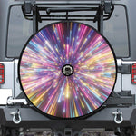Colorful Hyperspace Print Tire Cover With Camera Hole
