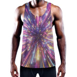 Colorful Hyperspace Print Training Tank Top