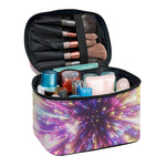 Colorful Hyperspace Print Travel Makeup Bag