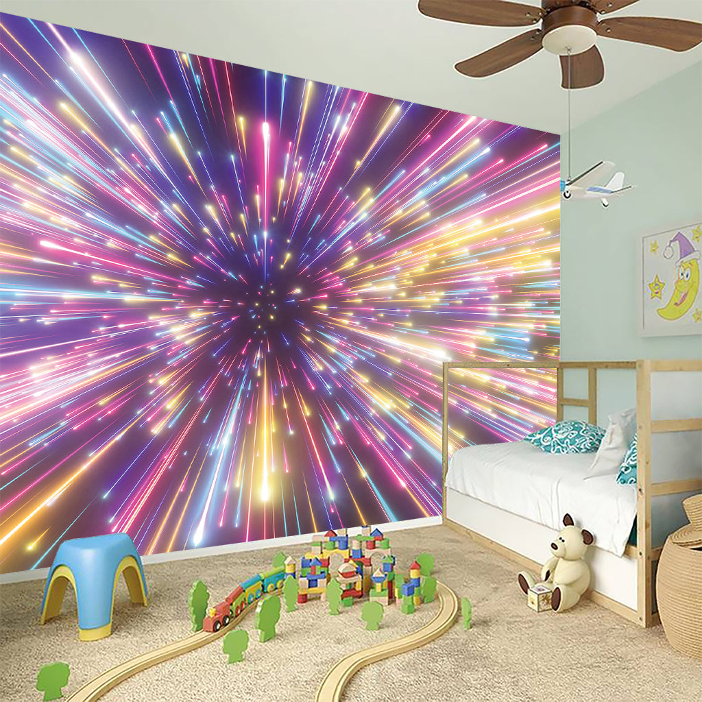 Colorful Hyperspace Print Wall Sticker