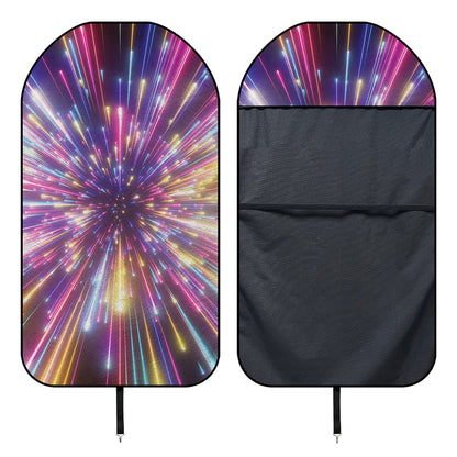 Colorful Hyperspace Print Waterproof Car Seat Cover